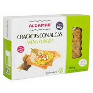 Crackers cu ovaz, seminte de in si alge marine bio 160g Algamar-picture