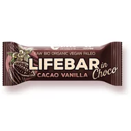 Lifebar baton cu cacao si vanilie in ciocolata raw bio 40g-picture