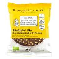 SANATELE BIO Ciocolata neagra si Portocala, ecologic, fara gluten, 28g, Republica Bio-picture