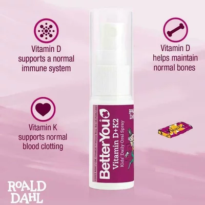 Vitamina D+K2 Kids Oral Spray, 15 ml, BetterYou
